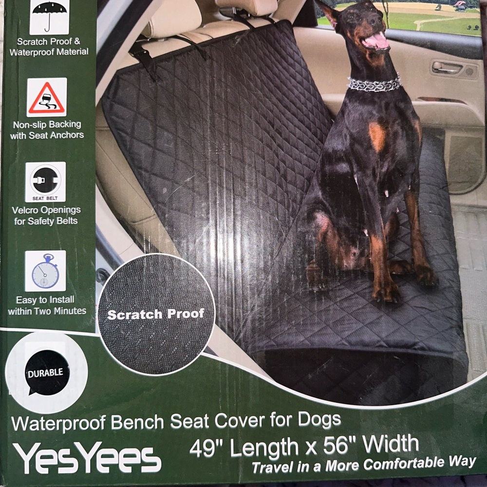 NEVER OPENED Waterproof Bench seat cover for dogs